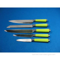 ABS green  handle kitchen knife set